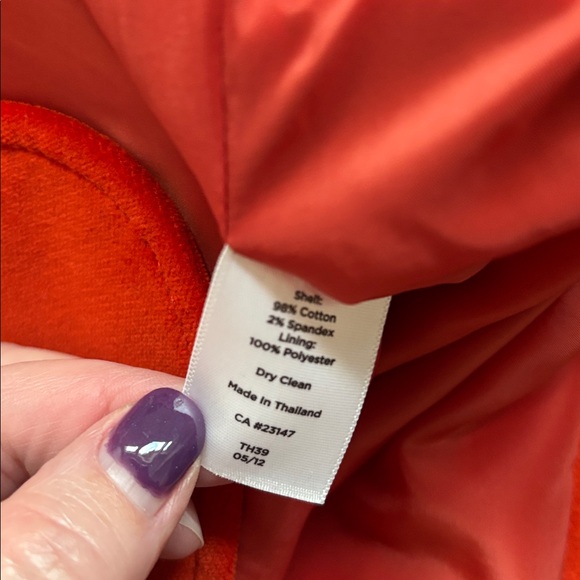 Talbots peplum blazer 24W plus size Red-Orange jacket button work wear  business - Picture 12 of 14